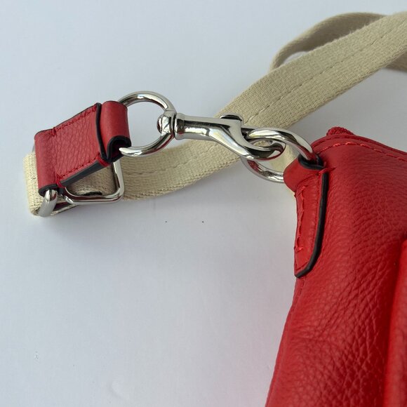 Coach Park Leather Swingpack Crossbody Vermillion Red - Picture 2 of 9